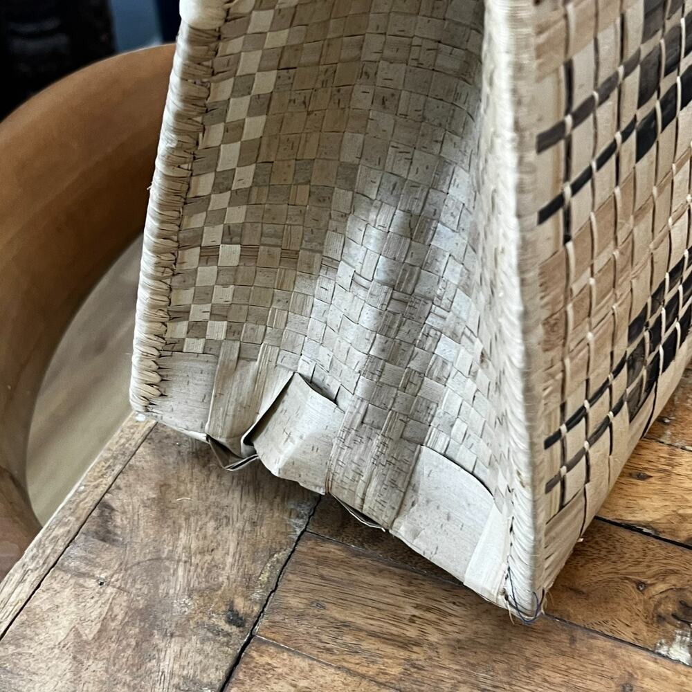 Basket Weave Purse Beach Handbag Double Handles - Picture 4 of 12